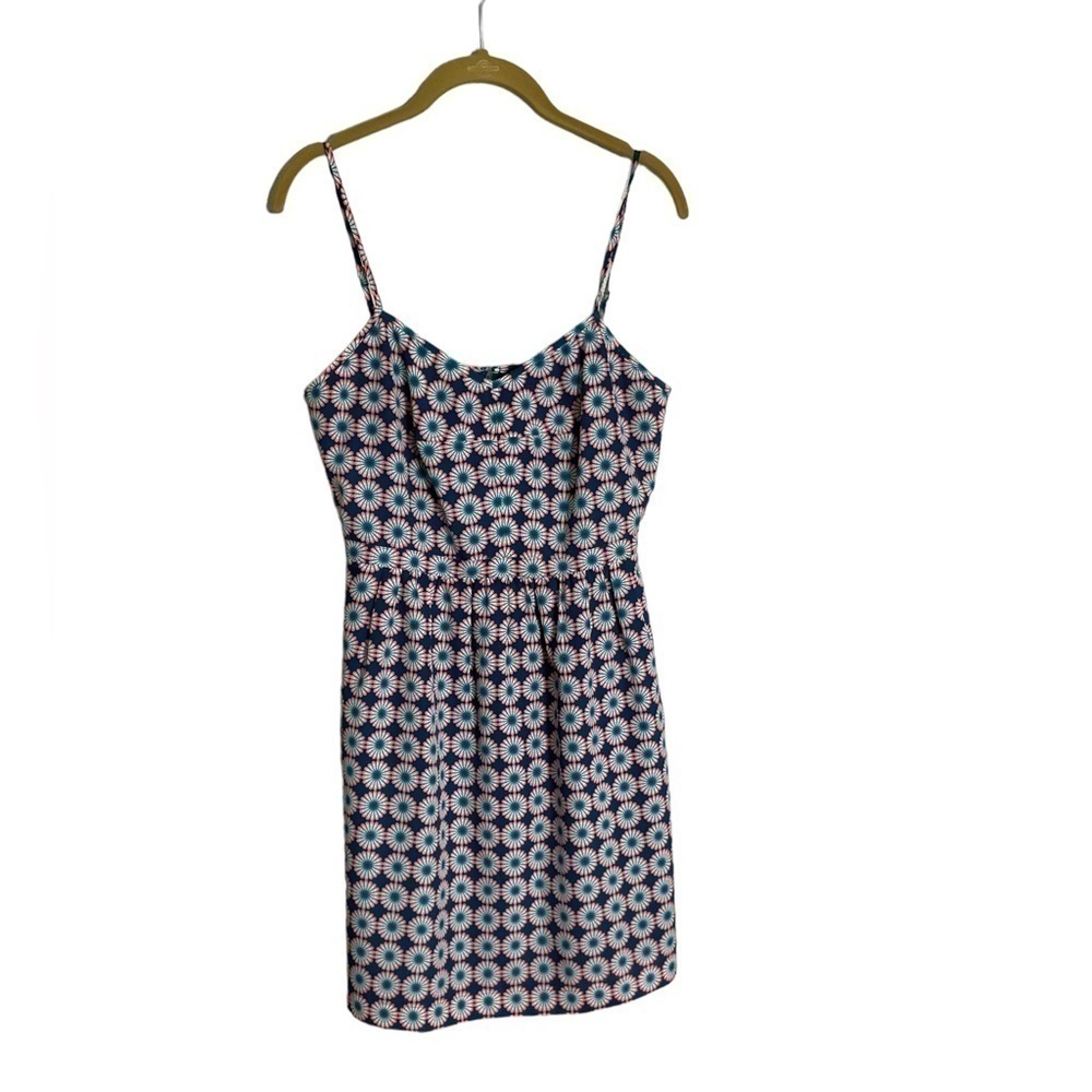 J Crew Pink Blue Floral Sundress 2